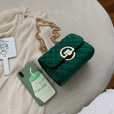 classy green sling bag for women 