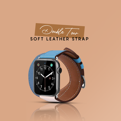 Double Tour Soft Leather Watch Strap - [42/44/45MM]