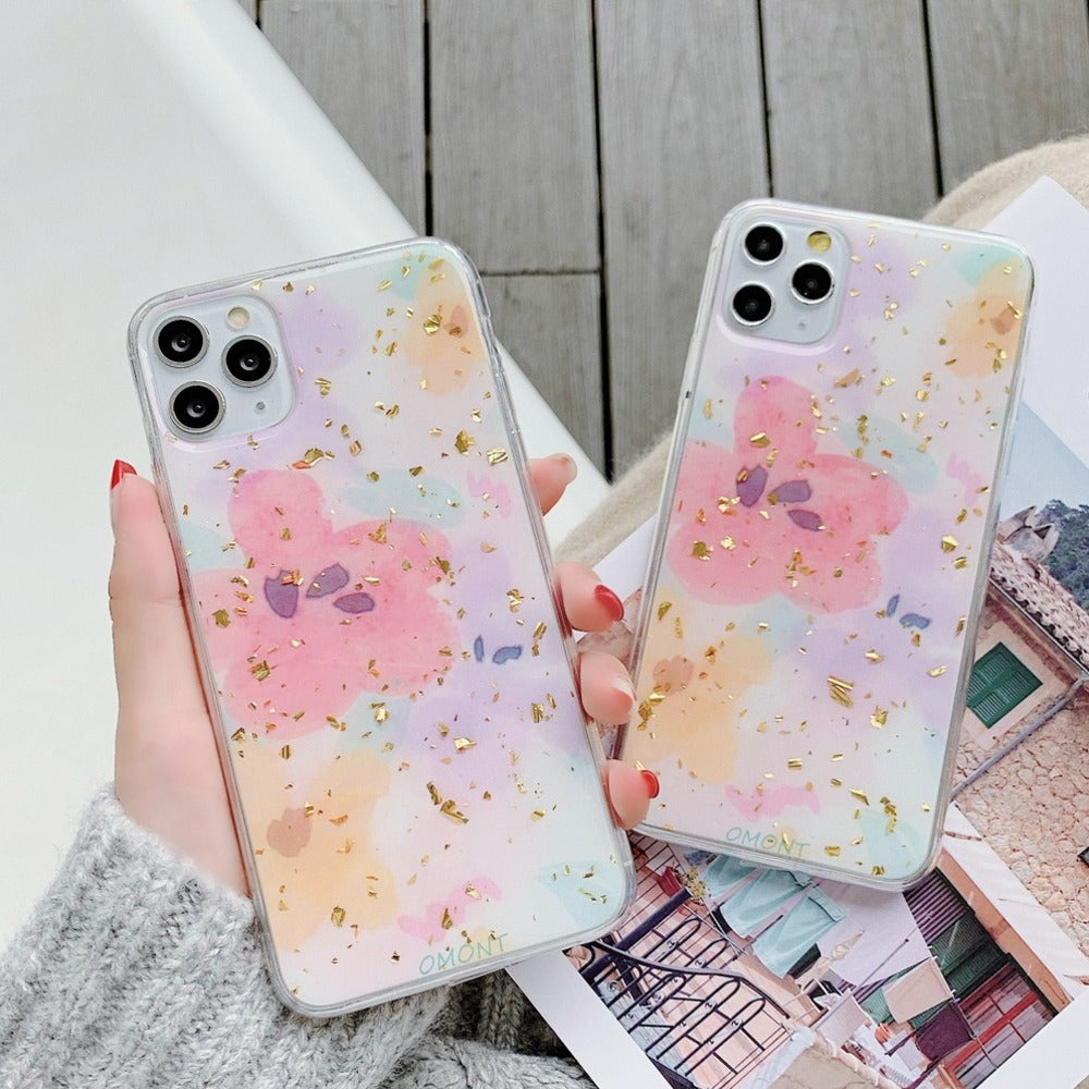 Sparkling Flower Watercolor Case