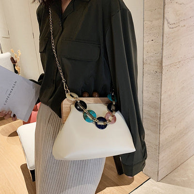 Wooden Frame Boho Sling bag